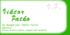 viktor patko business card